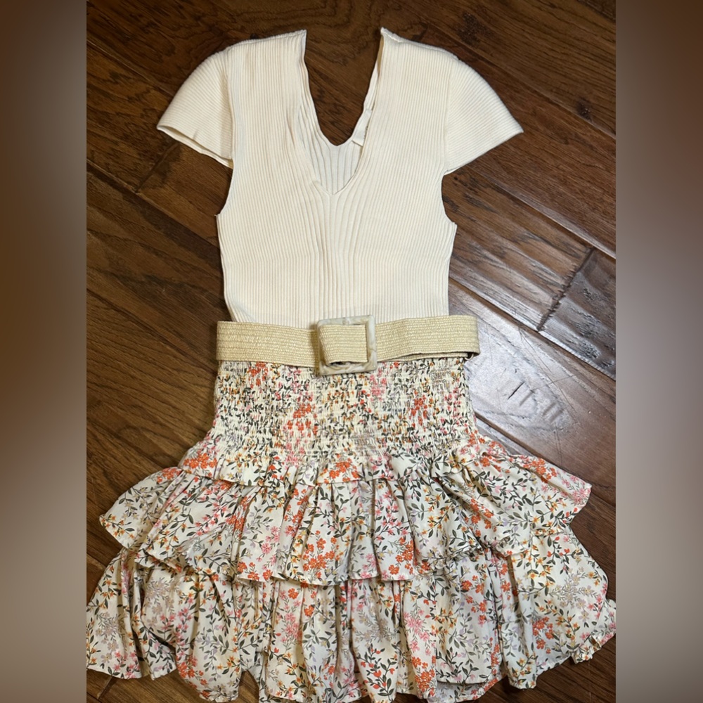 WEST OF MELROSE Smock About It Womens Ruffle Skirt